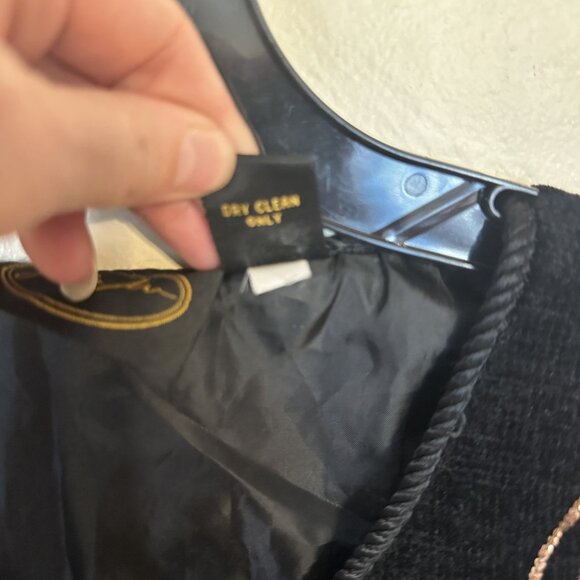 Vtg Womens Julia Kim Jacket Black Floral Embroidered Long Sleeve Rayon Blend XL - Picture 8 of 8